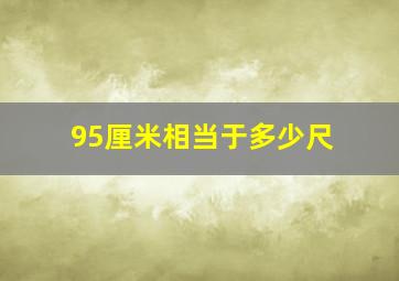 95厘米相当于多少尺