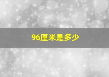 96厘米是多少