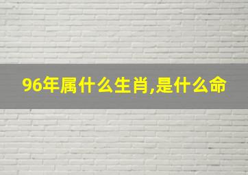 96年属什么生肖,是什么命