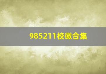 985211校徽合集