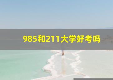 985和211大学好考吗