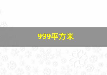 999平方米