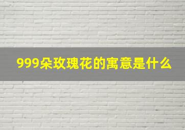 999朵玫瑰花的寓意是什么