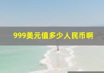 999美元值多少人民币啊