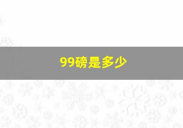 99磅是多少