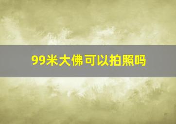 99米大佛可以拍照吗