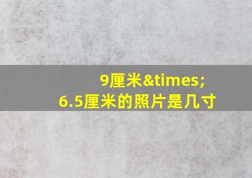 9厘米×6.5厘米的照片是几寸