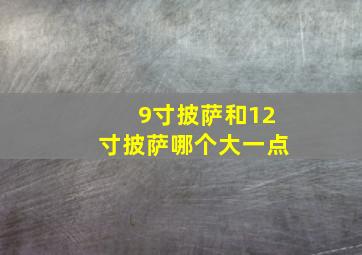 9寸披萨和12寸披萨哪个大一点