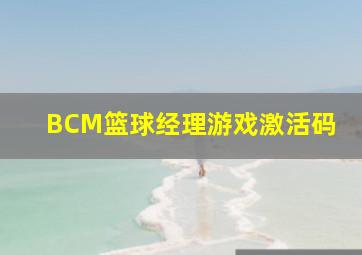 BCM篮球经理游戏激活码