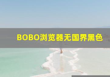 BOBO浏览器无国界黑色