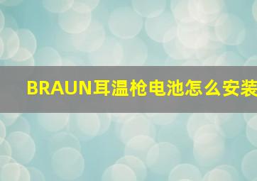 BRAUN耳温枪电池怎么安装