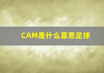 CAM是什么意思足球