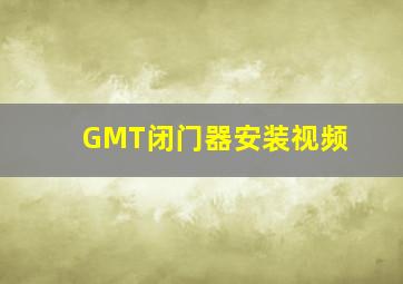 GMT闭门器安装视频