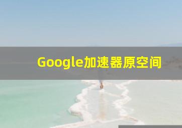 Google加速器原空间