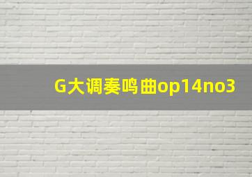 G大调奏鸣曲op14no3