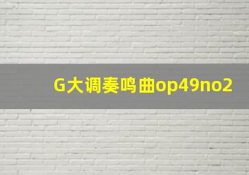 G大调奏鸣曲op49no2