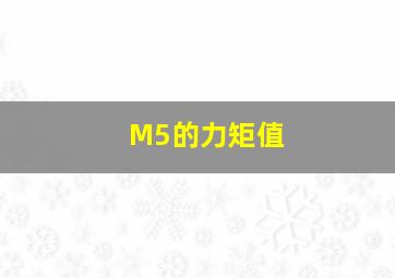 M5的力矩值