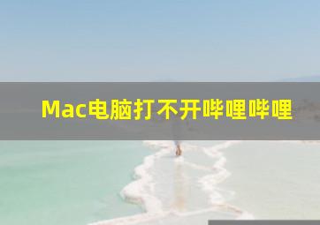 Mac电脑打不开哔哩哔哩