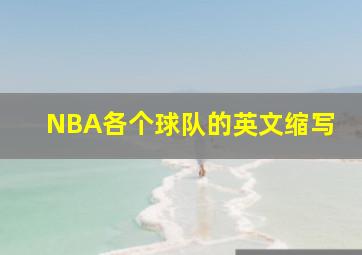 NBA各个球队的英文缩写