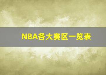 NBA各大赛区一览表