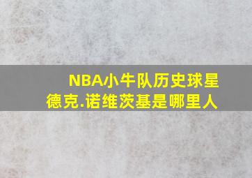 NBA小牛队历史球星德克.诺维茨基是哪里人