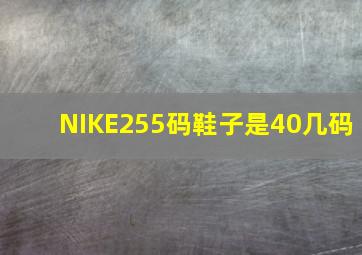 NIKE255码鞋子是40几码