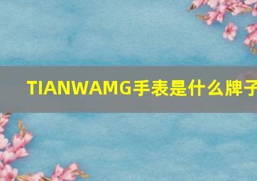 TIANWAMG手表是什么牌子的