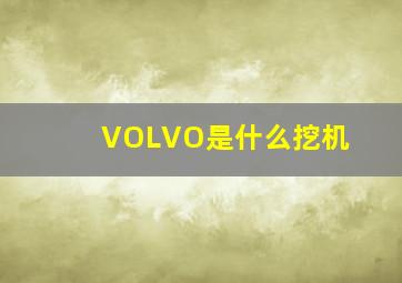 VOLVO是什么挖机