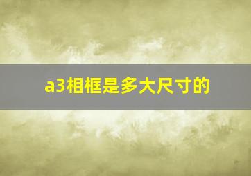 a3相框是多大尺寸的