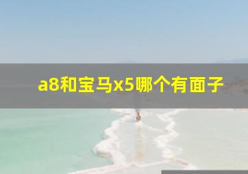 a8和宝马x5哪个有面子