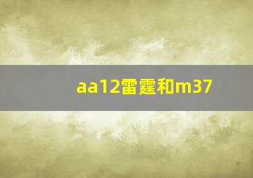 aa12雷霆和m37