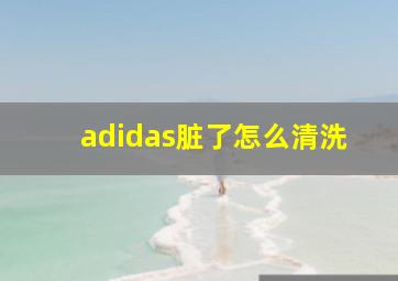 adidas脏了怎么清洗