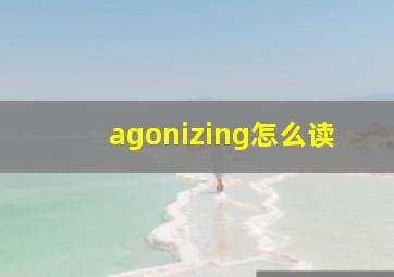 agonizing怎么读