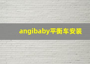 angibaby平衡车安装