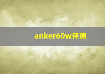 anker60w评测