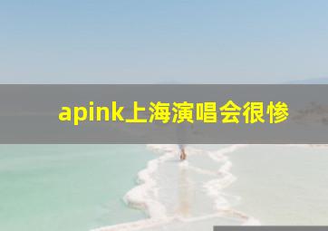 apink上海演唱会很惨