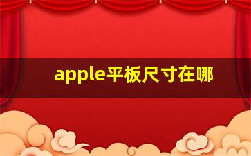 apple平板尺寸在哪