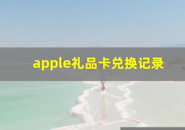 apple礼品卡兑换记录