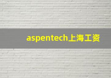 aspentech上海工资