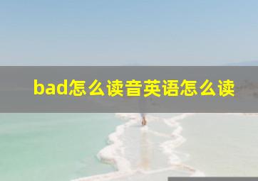 bad怎么读音英语怎么读