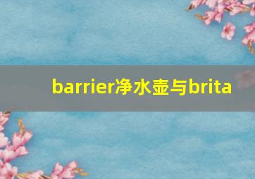 barrier净水壶与brita