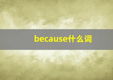 because什么词