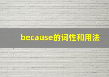 because的词性和用法