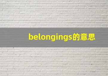 belongings的意思