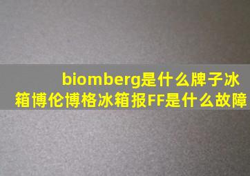 biomberg是什么牌子冰箱博伦博格冰箱报FF是什么故障