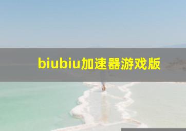 biubiu加速器游戏版