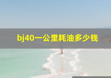 bj40一公里耗油多少钱