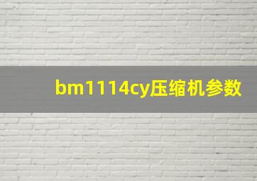 bm1114cy压缩机参数