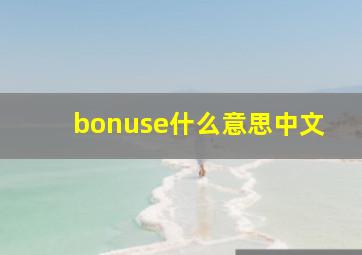 bonuse什么意思中文