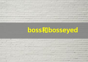 boss和bosseyed